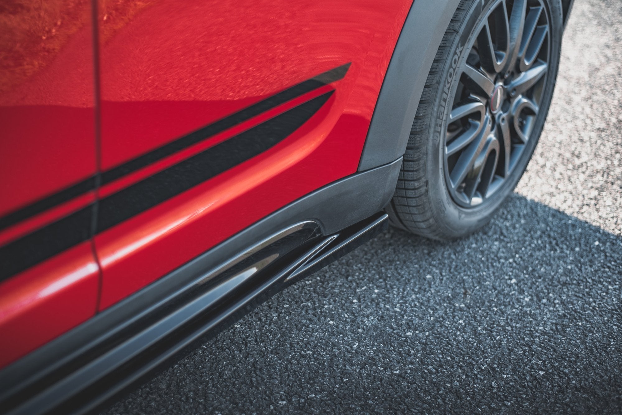 Maxton Design - Seitenschweller Ansatz für Mini Countryman Mk2 F60 JCW schwarz matt - Aerowerk.