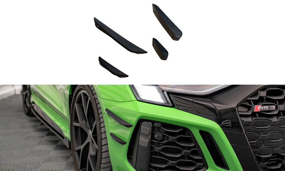 Stoßstangen Flaps Wings vorne Canards für Audi RS3 8Y - Aerowerk.
