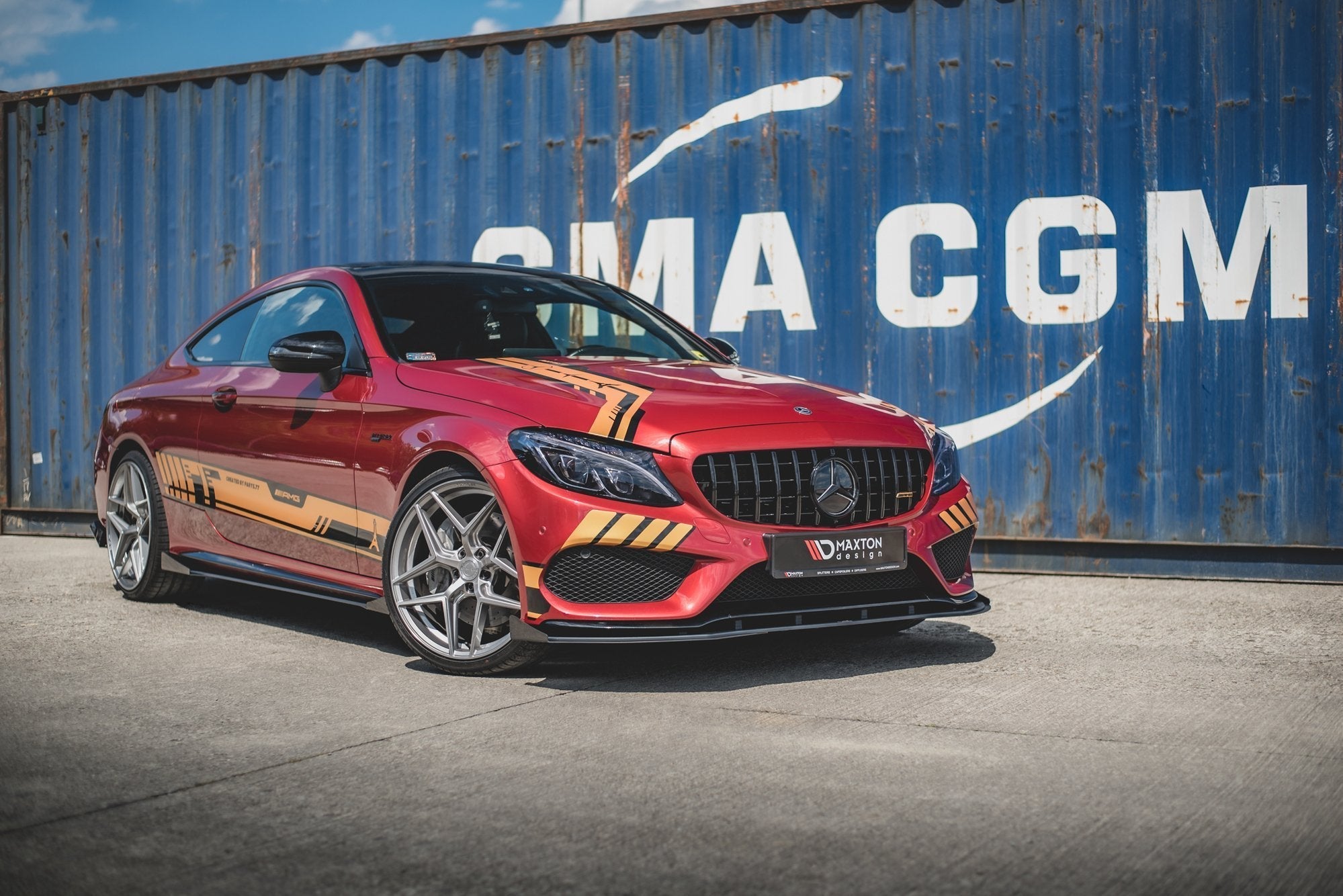 Maxton Design - Street Pro Frontlippe für + Flaps für Mercedes - AMG C43 Coupe C205 - Aerowerk.