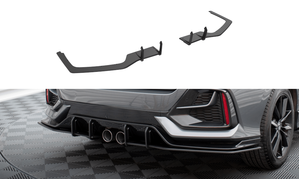 Maxton Design - Street Pro Heck Ansatz Flaps Diffusor V1 für Honda Civic Sport Mk 10 Facelift - Aerowerk.