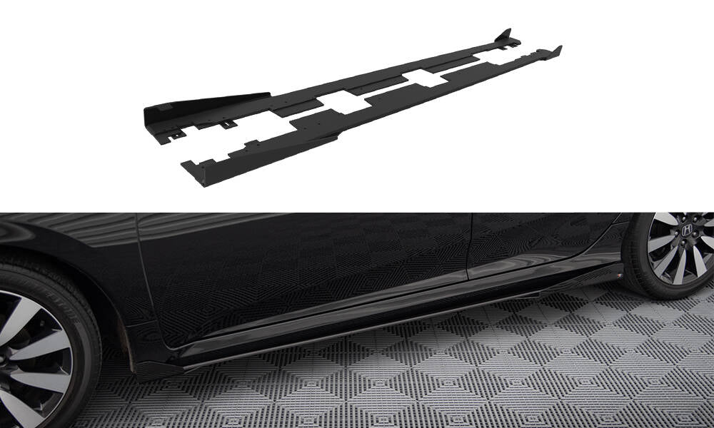 Maxton Design - Street Pro Seitenschweller Ansatz für + Flaps Honda Civic Mk10 - Aerowerk.