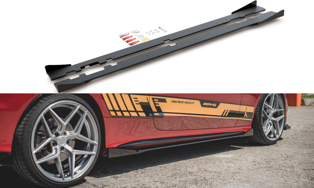 Street Pro Seitenschweller Ansatz für + Flaps Mercedes-AMG C43 Coupe C205