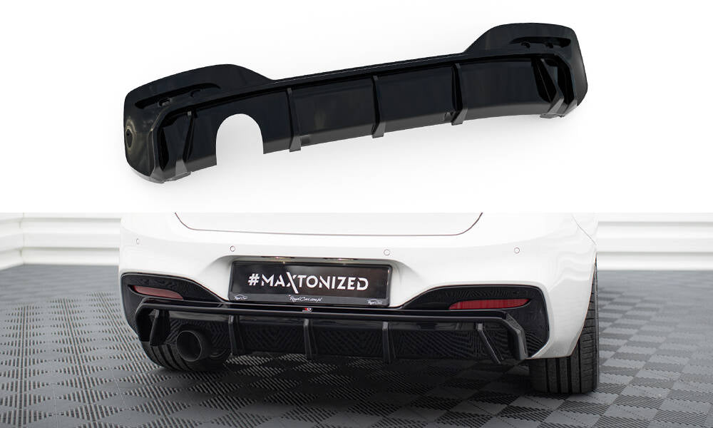 Diffusor V3 Heck Ansatz für BMW 1er M - Paket F20 Facelift (Einzelauspuff li.)