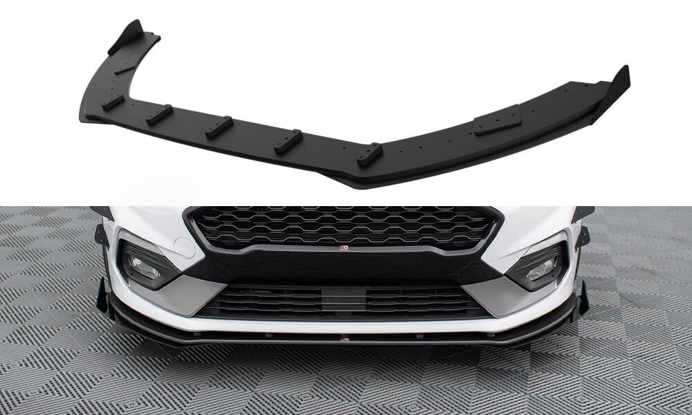 Street Pro Frontlippe für für + Front Stoßstangen Racing Flaps passend für Ford Fiesta Mk8 ST / ST-Line