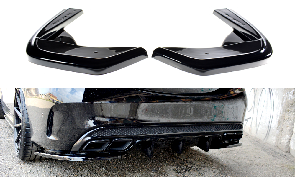 Heck Ansatz Flaps Diffusor für Mercedes-AMG C 43 Limousine W205 Facelift