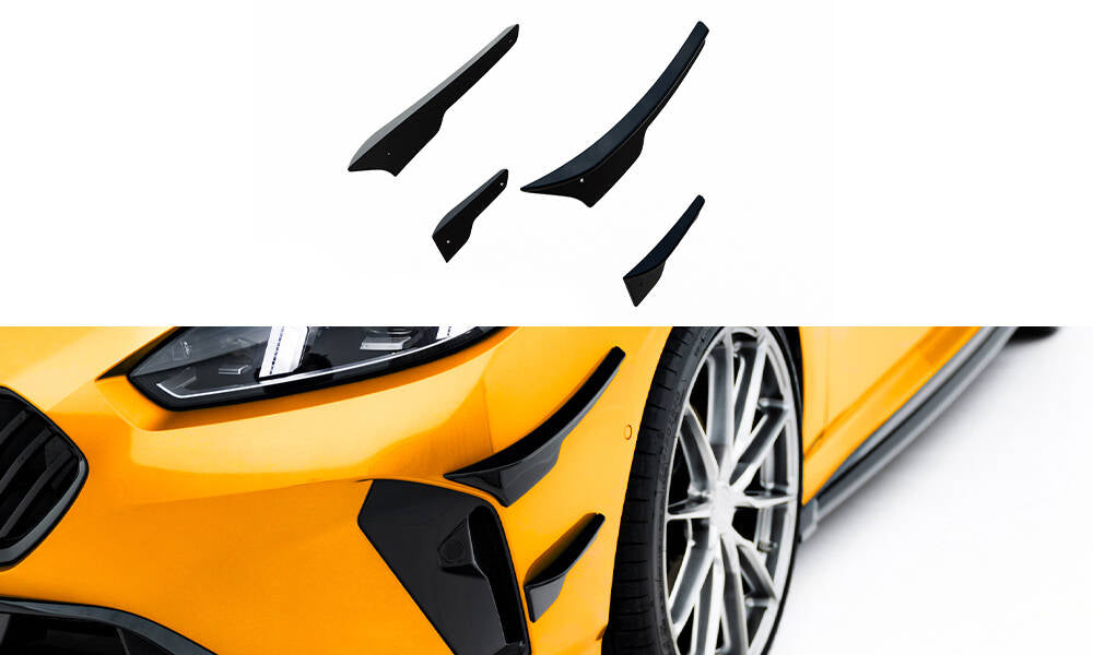 Stoßstangen Flaps Wings vorne Canards für BMW 1er M-Paket F70