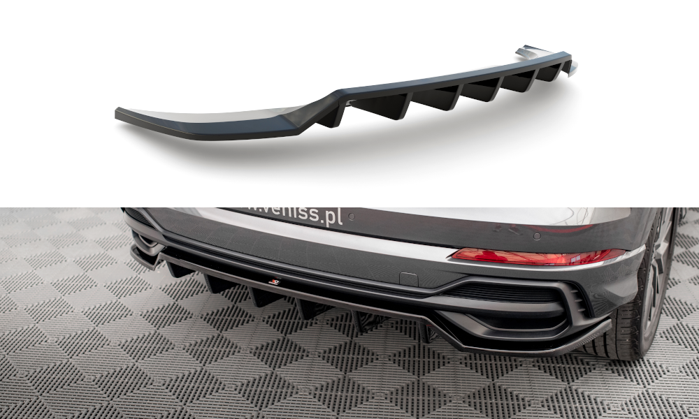 Mittlerer Cup Diffusor DTM Look Heck Ansatz für Audi Q3 S-Line F3