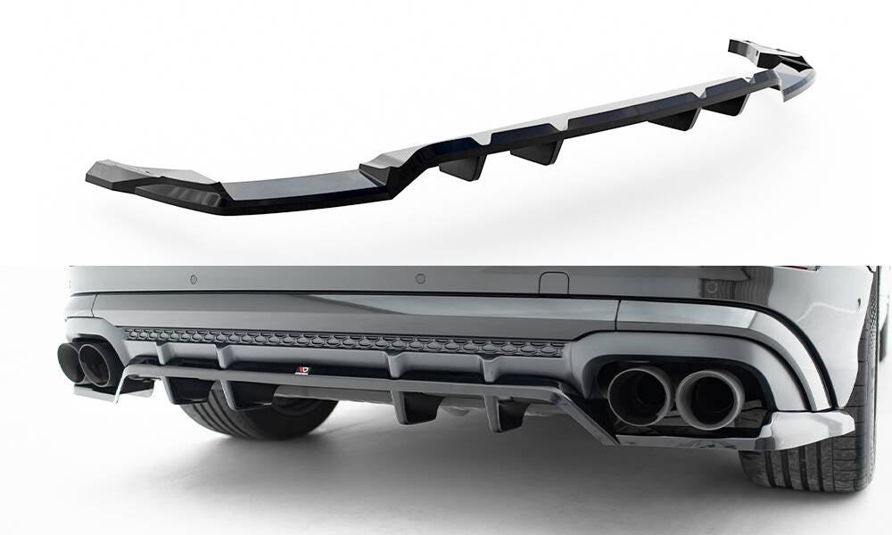 Mittlerer Cup Diffusor V2 DTM Look Heck Ansatz für Audi SQ8 / Q8 S-Line Mk1 Facelift