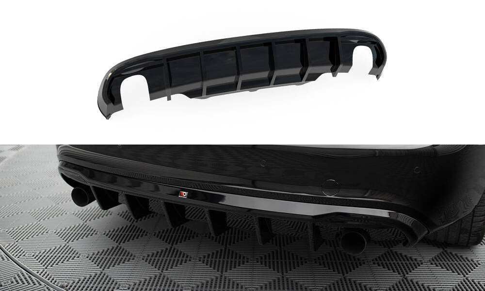 Diffusor Heck Ansatz für Audi A5 Coupe / Cabrio S-Line 8T (Einzelauspuff li. re.)