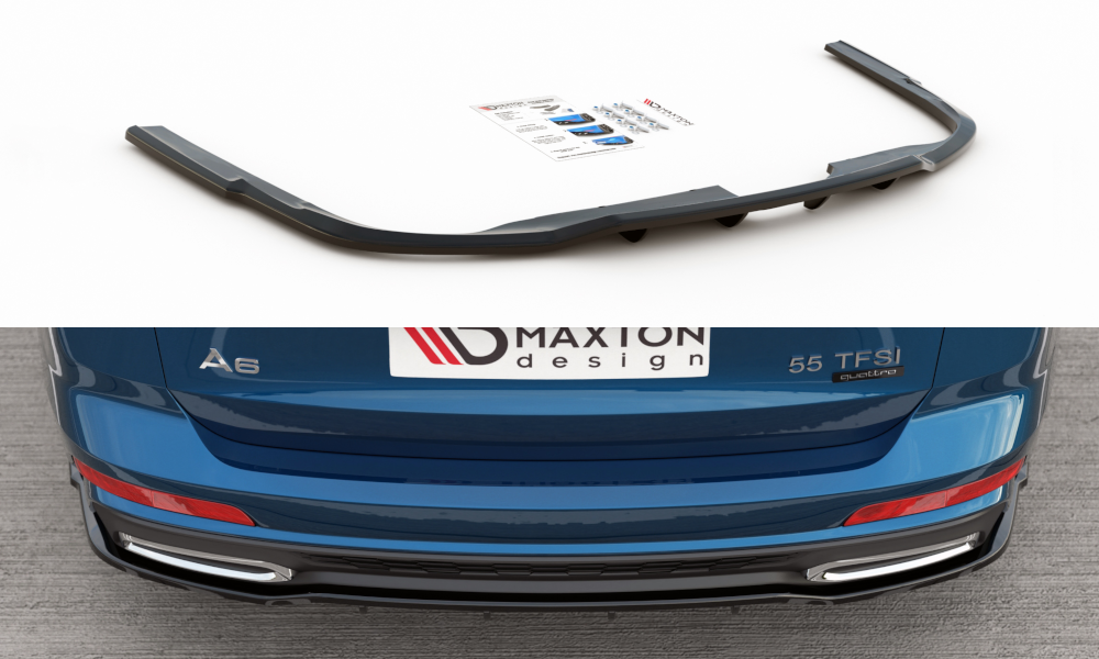 Mittlerer Cup Diffusor DTM Look Heck Ansatz für Audi A6 S-Line C8