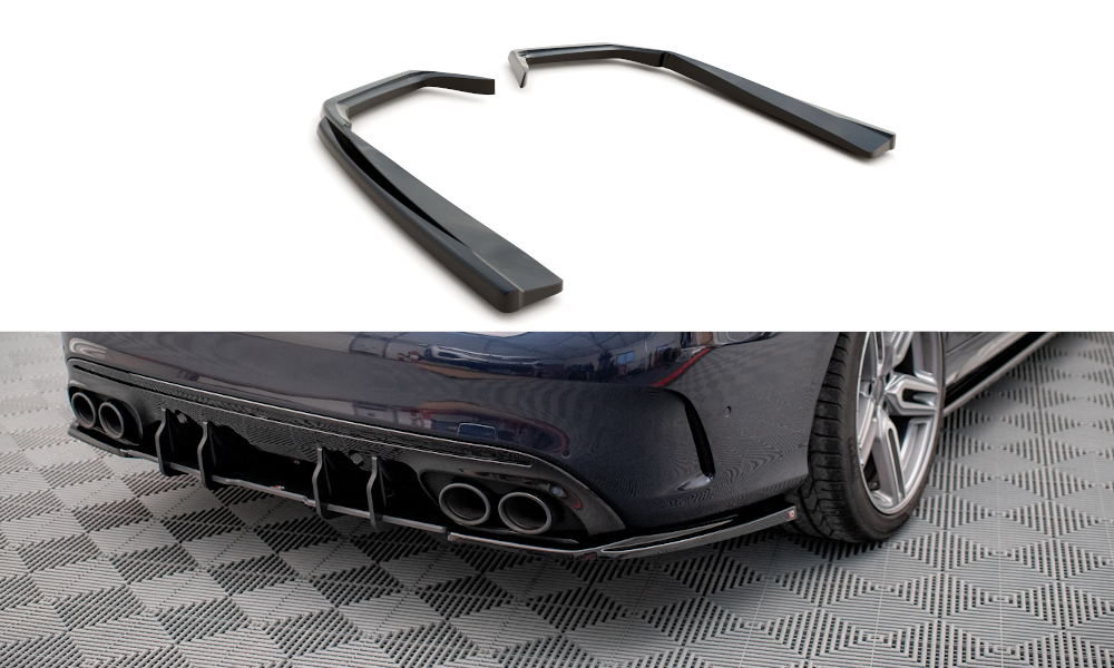 Heck Ansatz Flaps Diffusor für Mercedes-AMG C 43 Limousine W205 Facelift