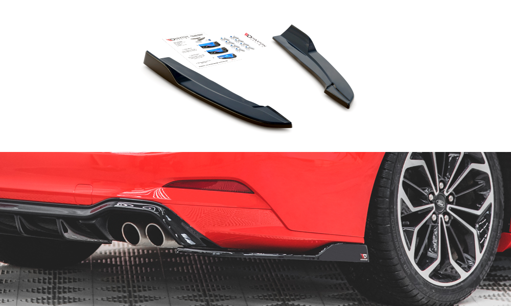 Heck Ansatz Flaps Diffusor V4 für (Für Diffusor ) Ford Focus ST-Line Kombi Mk4
