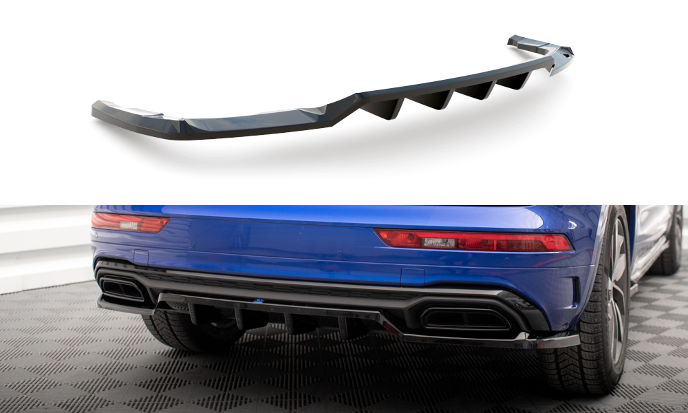 Mittlerer Cup Diffusor DTM Look Heck Ansatz für Audi Q5 S-Line SUV Mk2 Facelift