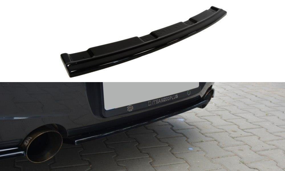 Mittlerer Diffusor Heck Ansatz für BMW 1er F20/F21 M-Power schwarz matt