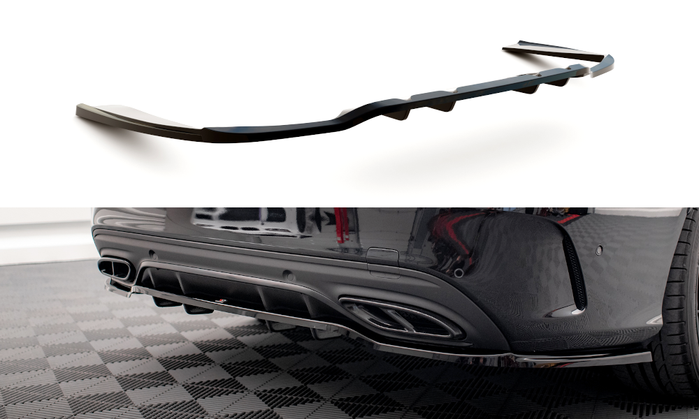 Mittlerer Cup Diffusor DTM Look Heck Ansatz für Mercedes-Benz C AMG-Line W205 Facelift