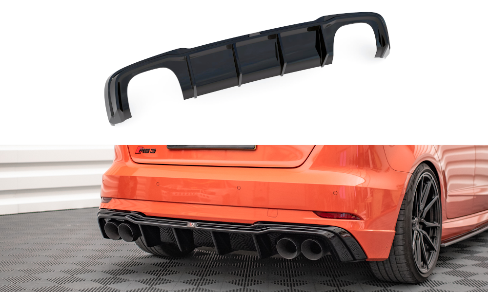 Diffusor V2 Heck Ansatz für Audi RS3 Sportback 8V Facelift
