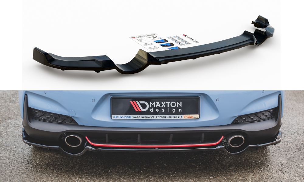 Mittlerer Cup Diffusor DTM Look Heck Ansatz für Hyundai I30 N Mk3 Hatchback