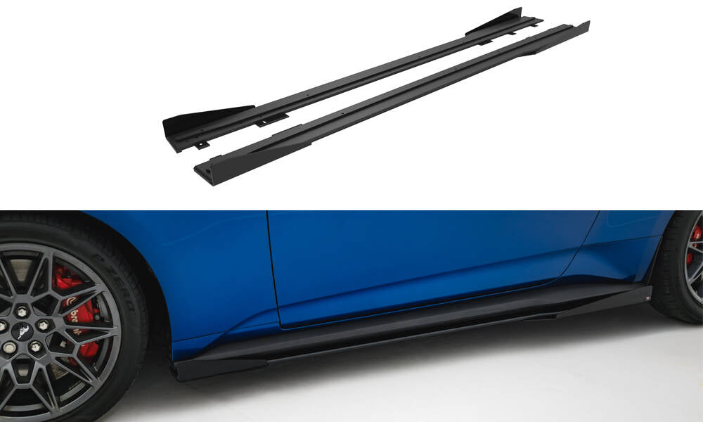 Street Pro Seitenschweller Ansatz + Flaps für Ford Mustang GT Mk7