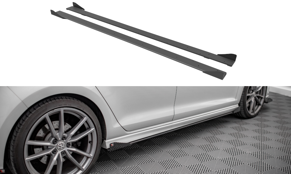 Street Pro Seitenschweller Ansatz + Flaps für VW Golf R Mk7