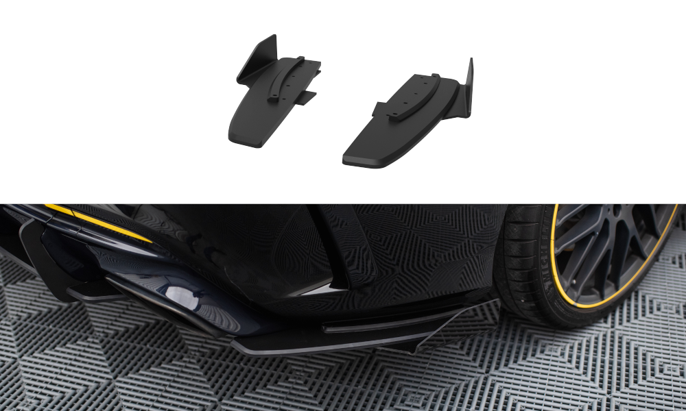 Street Pro Heck Ansatz Flaps Diffusor + Flaps für Mercedes-AMG CLA 45 C117 Facelift