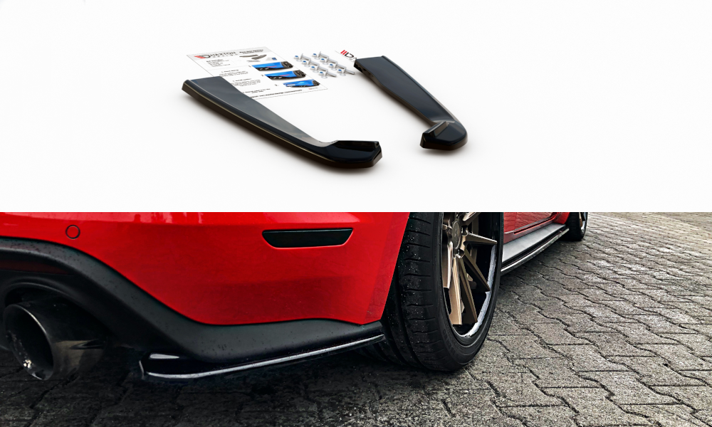 Heck Ansatz Flaps Diffusor für Ford Mustang Mk. 6 Facelift schwarz matt