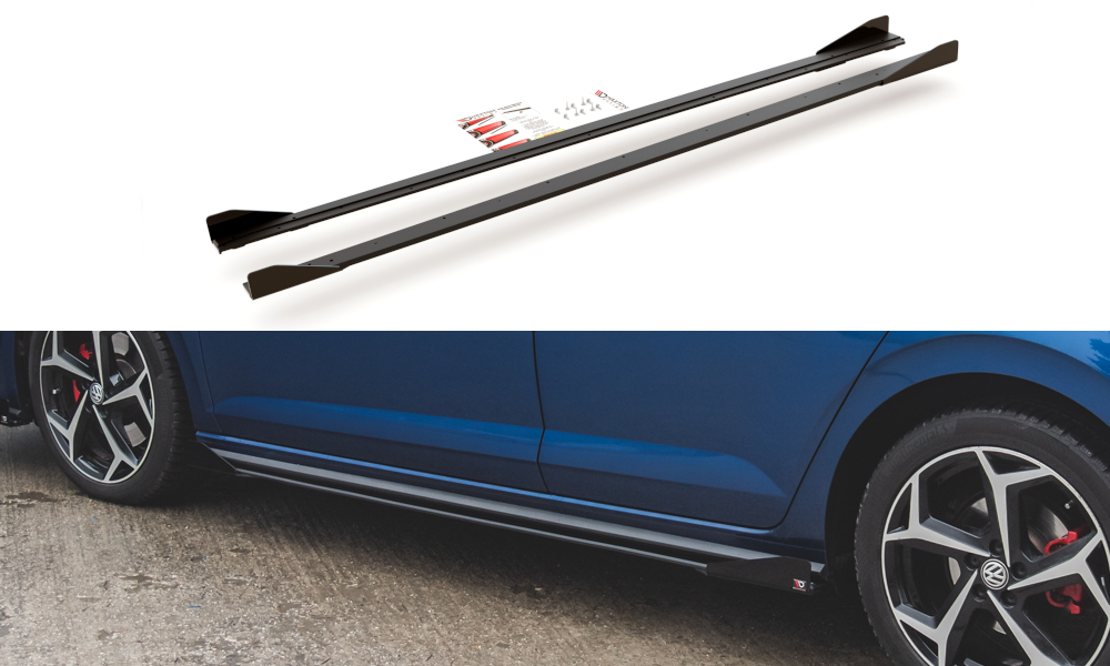 Street Pro Seitenschweller Ansatz für + Flaps Volkswagen Polo GTI Mk6