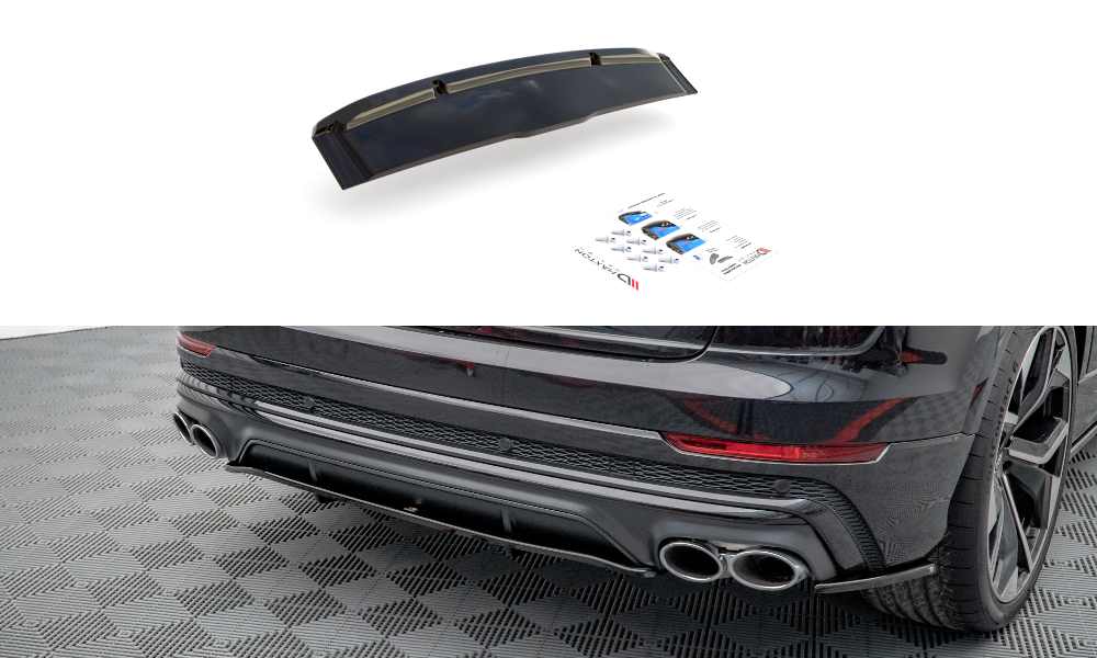 Mittlerer Cup Diffusor DTM Look Heck Ansatz für Audi SQ8 Mk1
