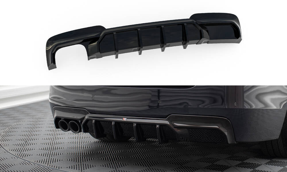 Diffusor V2 Heck Ansatz für BMW 5er M - Paket F10 / F11 (Doppelauspuff li.)