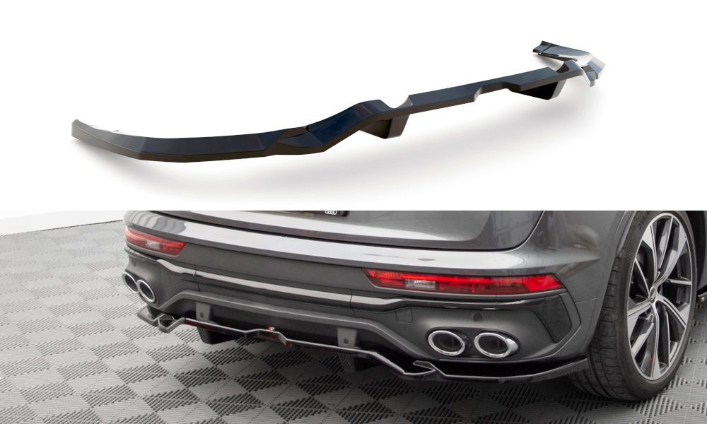 Mittlerer Cup Diffusor DTM Look Heck Ansatz für Audi SQ5 / Q5 S-Line Sportback Mk2 Facelift