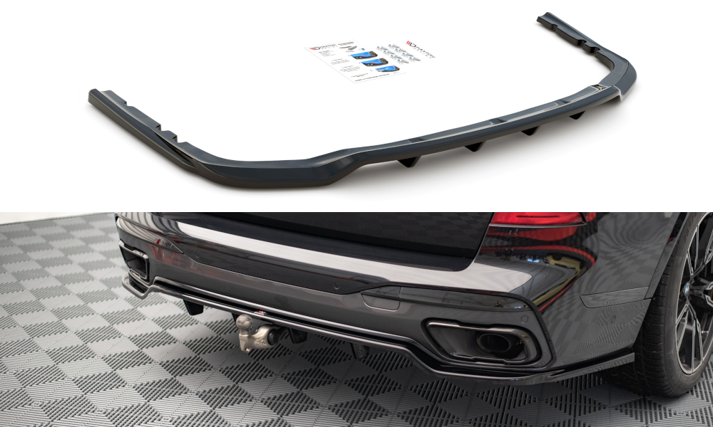 Mittlerer Cup Diffusor DTM Look Heck Ansatz für BMW X7 M-Paket G07