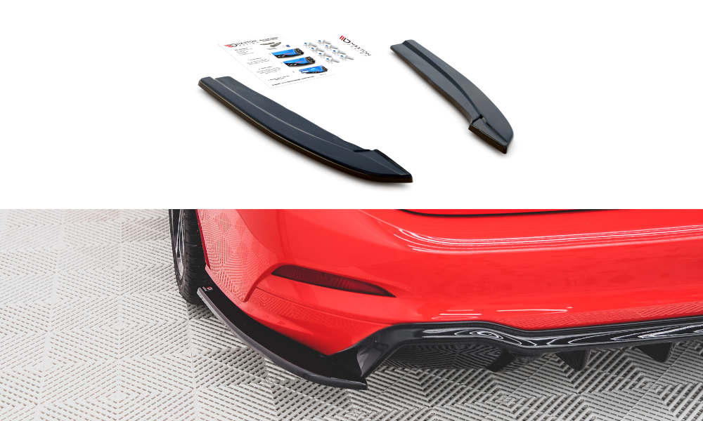 Heck Ansatz Flaps Diffusor V3 für (Für Diffusor ) Ford Focus ST-Line Kombi Mk4