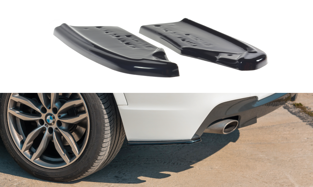 Flaps Heckansatz Diffusor für BMW X3 F25 M-Paket Facelift schwarz matt