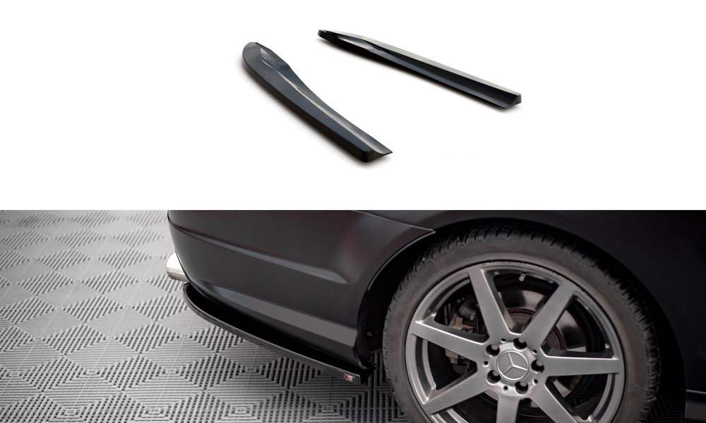 Heck Ansatz Flaps Diffusor für Mercedes-Benz C Coupe / Limousine / Kombi AMG-Line C204 / W204 Facelift / S204 Facelift