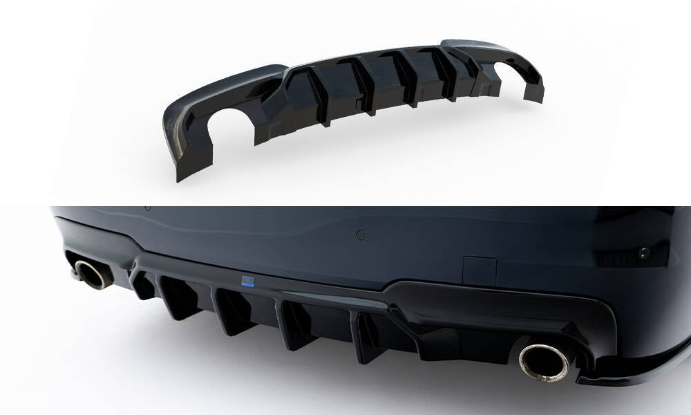 Diffusor V2 Heck Ansatz für BMW 5er M - Paket F10 / F11 (Einzelauspuff li. re.)