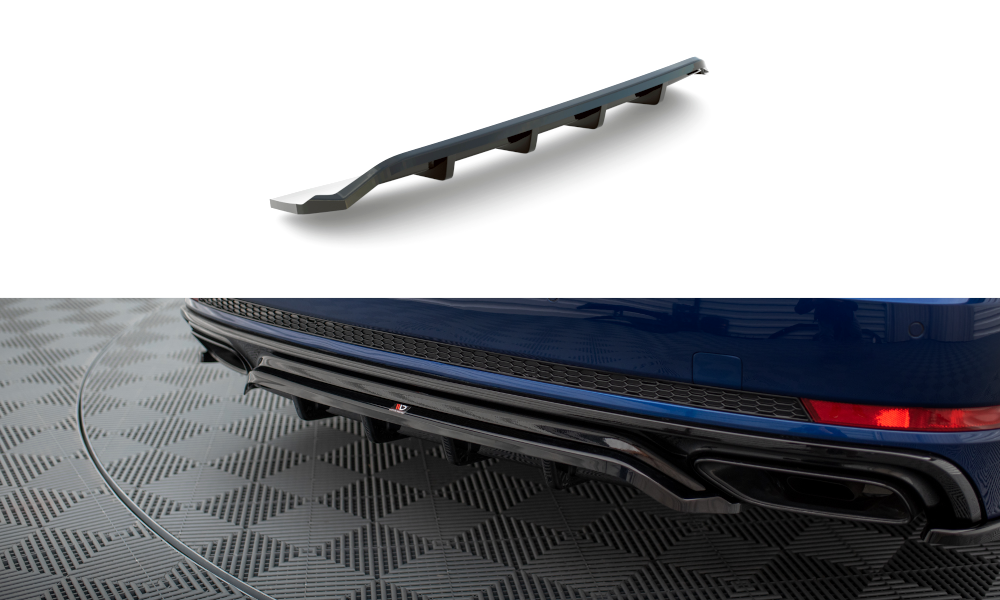 Mittlerer Cup Diffusor DTM Look Heck Ansatz für Audi A4 Competition B9