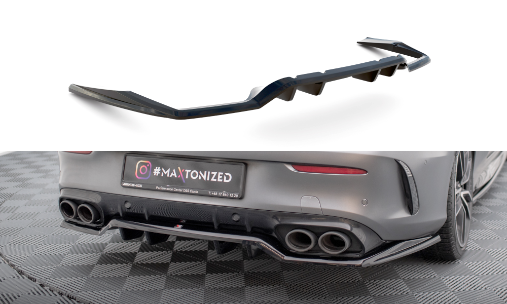 Mittlerer Cup Diffusor DTM Look Heck Ansatz für Mercedes-AMG C43 Coupe / Cabrio C205 Facelift / A205 Facelift