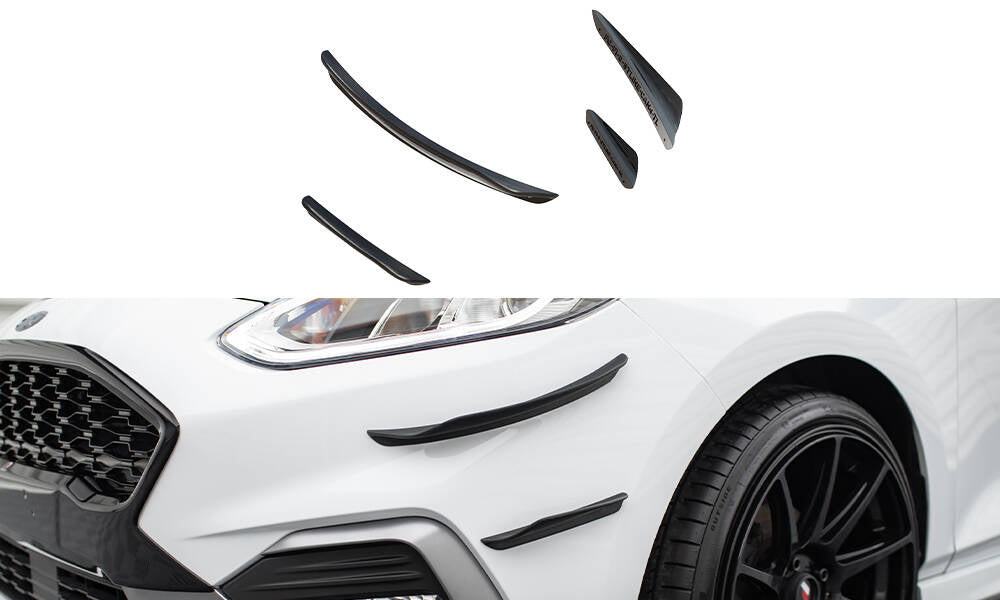Stoßstangen Flaps V3 Wings vorne Canards für Ford Fiesta Mk8 ST / ST-Line