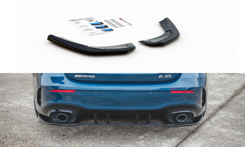 Heck Ansatz Flaps Diffusor für Mercedes A35 AMG Aero Hatchback W177