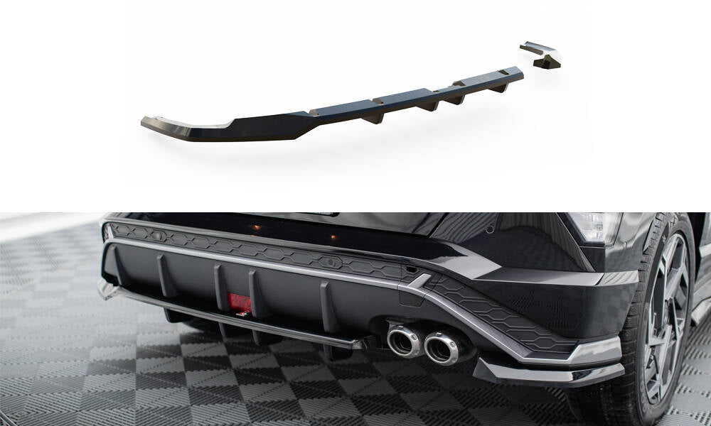 Mittlerer Cup Diffusor DTM Look Heck Ansatz für Hyundai Kona N-Line Mk2