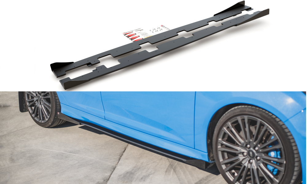 Street Pro Seitenschweller Ansatz für + Flaps Ford Focus RS Mk3