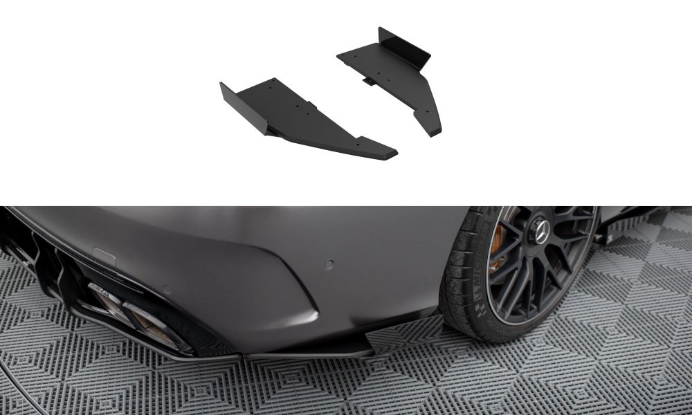 Street Pro Heck Ansatz Flaps Diffusor +Flaps für Mercedes-AMG C63 Limousine / Kombi W205 Facelift