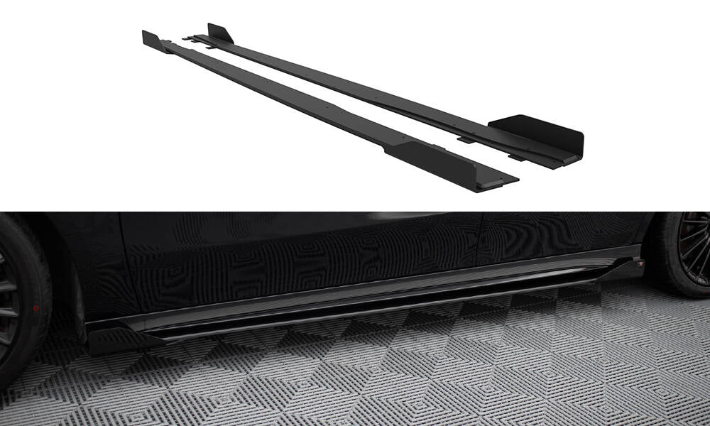 Street Pro Seitenschweller Ansatz für + Flaps Mercedes-AMG A35 W177 Facelift