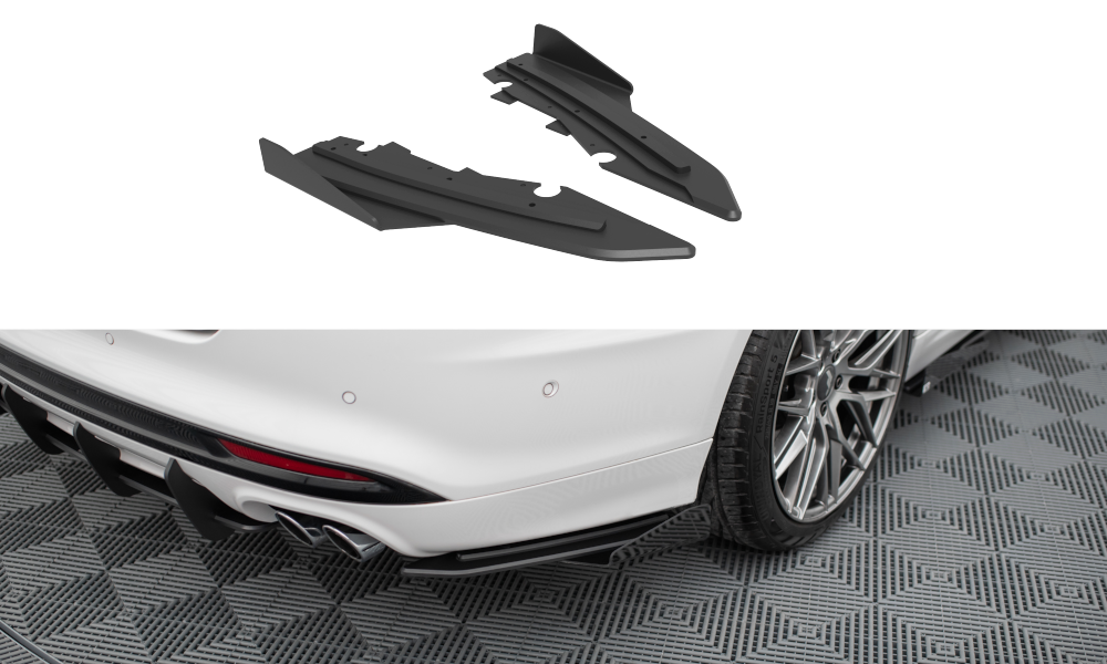 Street Pro Heck Ansatz Flaps Diffusor + Flaps für Ford Mondeo Sport Mk5 Facelift / Fusion Sport Mk2 Facelift