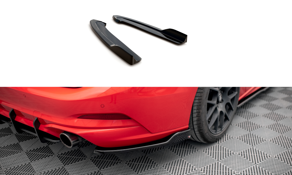Heck Ansatz Flaps Diffusor V6 für Ford Focus Kombi ST Mk4