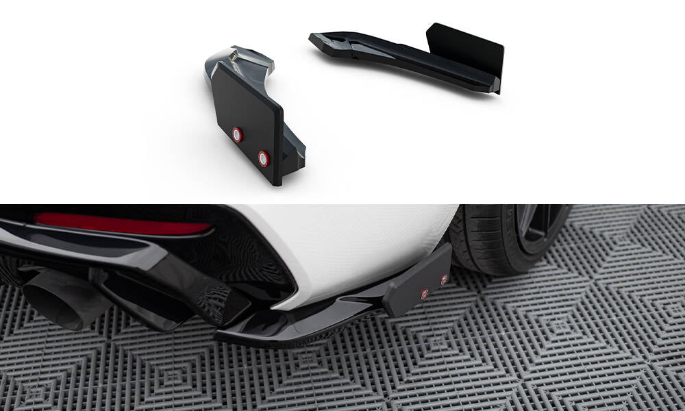 Flaps Heckansatz V5 Diffusor + Flaps für (Für heckansatz ) BMW 1er M - Paket / M140i F20 Facelift