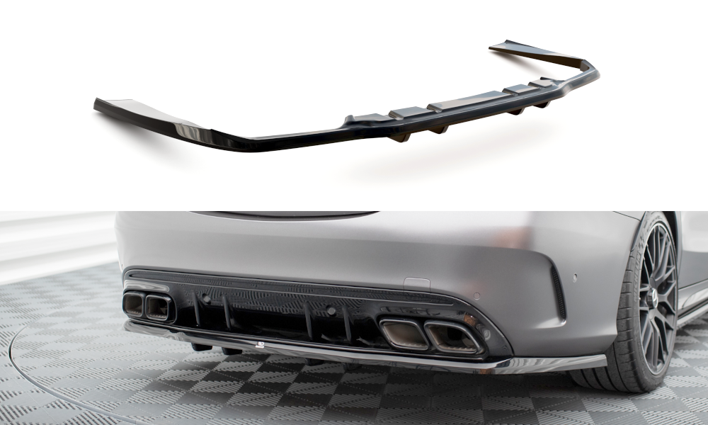 Mittlerer Cup Diffusor DTM Look Heck Ansatz für Mercedes-AMG C63 Limousine / Kombi W205 Facelift