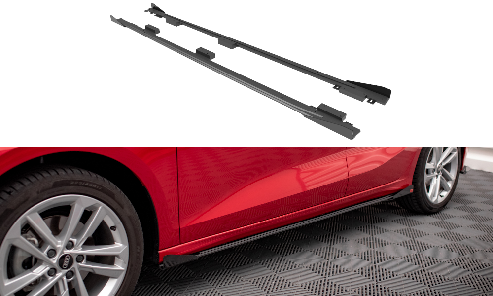 Street Pro Seitenschweller Ansatz für + Flaps Audi A3 8Y