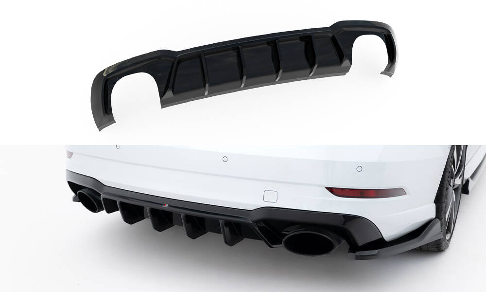 Diffusor V2 Heck Ansatz für Audi RS3 Limousine 8V Facelift