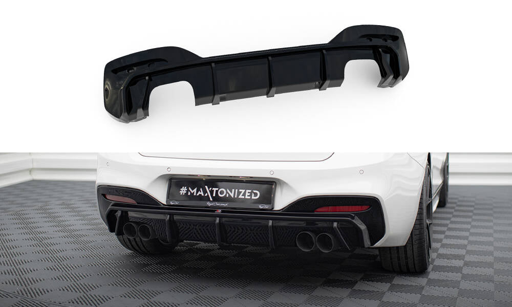Diffusor V3 Heck Ansatz für BMW 1er M - Paket / M140i F20 Facelift (Doppelauspuff li. re.)