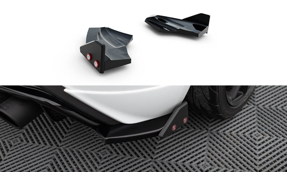 Heck Ansatz Flaps Diffusor V3 + Flaps für Ford Fiesta ST Mk7 Facelift